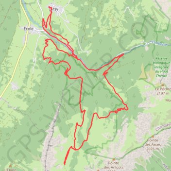 Trace GPS Combe d'Arclusaz, itinéraire, parcours