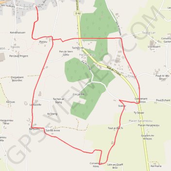 Trace GPS Circuit de la chapelle Sainte-Anne - Plestin-les-Grèves, itinéraire, parcours