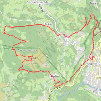 Trace GPS Le Mont de Gez, itinéraire, parcours