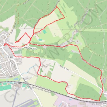 Trace GPS THISE - Château de Beaupré, itinéraire, parcours