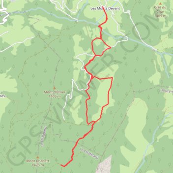Trace GPS Col du Plane (Bellecombe en Bauges), itinéraire, parcours