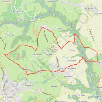 Trace GPS Saint-joseph, itinéraire, parcours