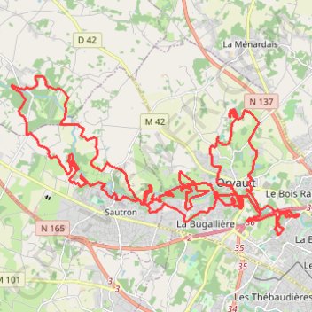Trace GPS Rand'Orvault - Orvault, itinéraire, parcours