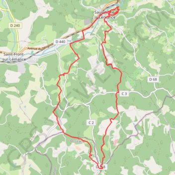 Trace GPS Boucle Bonaguil Sauveterre-la-Lémance, itinéraire, parcours