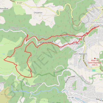 Trace GPS Châtel-Guyon - Montaclier, itinéraire, parcours
