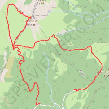 Trace GPS Le Mont Colombier par les cols de la Fullie et de la Cochette, itinéraire, parcours