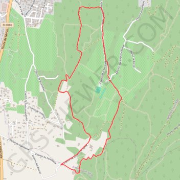 Trace GPS Marche nordique à Bagnols-sur-Cèze, itinéraire, parcours