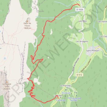 Trace GPS Col des Aures, itinéraire, parcours