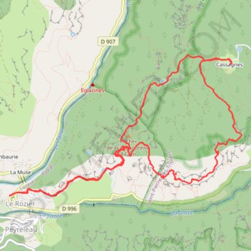 Trace GPS Capluc et le Causse Méjean, itinéraire, parcours