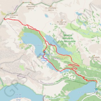 Trace GPS Hourquette d'Aubert par Orédon, itinéraire, parcours