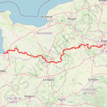 Trace GPS Sentier du Mont-Saint-Michel, itinéraire, parcours