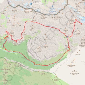 Trace GPS Mont Perdu par le canyon de Ordesa et la Faja de las Flores, itinéraire, parcours