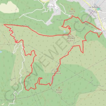 Trace GPS Saint Savournin, itinéraire, parcours
