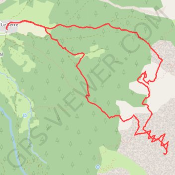 Trace GPS Grotte de la Fétoure depuis Le Serre, retour par la Grande Casse (Dévoluy), itinéraire, parcours