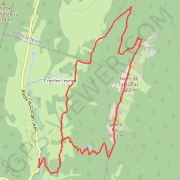 Trace GPS Traversée du Mont de la Buffaz depuis le Fournet, itinéraire, parcours