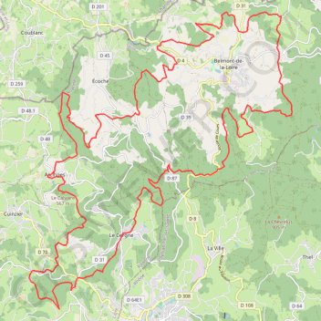 Trace GPS Randonnée en Pays de Belmont-de-la-Loire - Arcinges, itinéraire, parcours