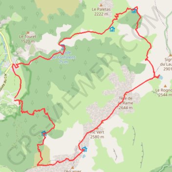 Trace GPS Rando bivouac - Lac Gary, itinéraire, parcours