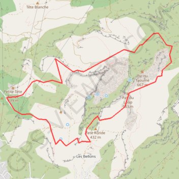 Trace GPS Garlaban - Taoumé, itinéraire, parcours