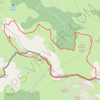 Trace GPS Tour du Chardékagagna, itinéraire, parcours