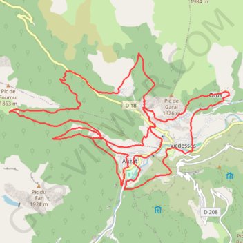 Trace GPS Autours de Auzat et Vicdessos, itinéraire, parcours