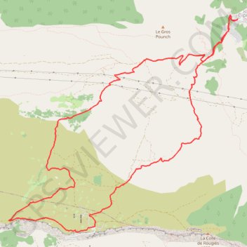 Trace GPS Plateau de Calern depuis Cipières, itinéraire, parcours