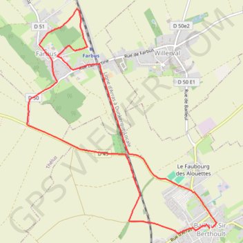Trace GPS Bailleul-Sir-Berthoult - Farbus, itinéraire, parcours