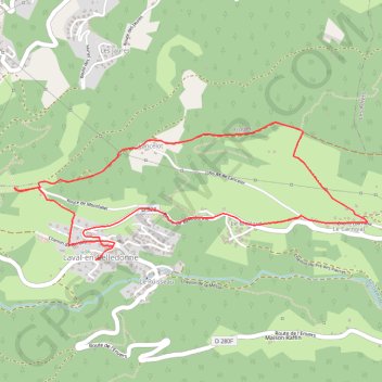 Trace GPS Laval-Tour de Montfalet, itinéraire, parcours