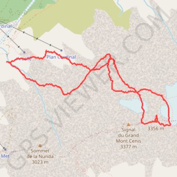 Trace GPS Signal du Petit Mont Cenis, itinéraire, parcours