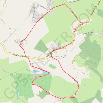 Trace GPS Marche autour de la Barollière, itinéraire, parcours