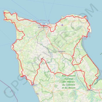 Trace GPS Tous les coins du Cotentin-12150732, itinéraire, parcours