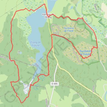 Trace GPS Tourbière de Frasne, itinéraire, parcours