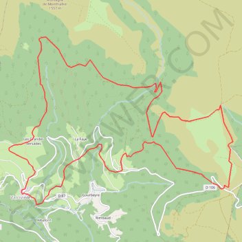 Trace GPS Le cirque de Valcivieres, itinéraire, parcours