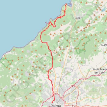 Trace GPS SES ILLES 2015 (ETAPA 5 - MALLORCA): PORT DE SÓLLER - PALMA ..., itinéraire, parcours