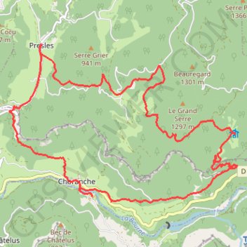 Trace GPS Choranche (38), itinéraire, parcours