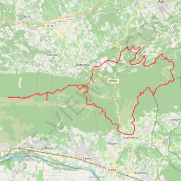 Trace GPS Découverte du Luberon., itinéraire, parcours