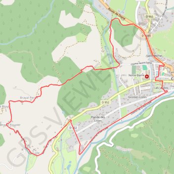 Trace GPS La Colle Brayal, itinéraire, parcours