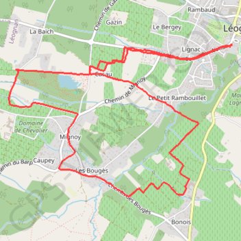 Trace GPS Leognan, itinéraire, parcours