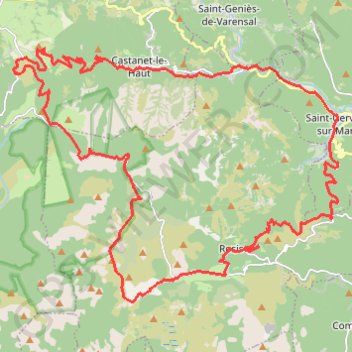 Trace GPS Vallée de la Mare et Espinouse, itinéraire, parcours