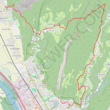 Trace GPS Chevalon mont Saint martin proveysieux Saint egreve, itinéraire, parcours