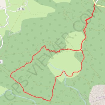 Trace GPS Col de Fontfroide - Chantier Eolienne - la Salvetat sur Agout, itinéraire, parcours