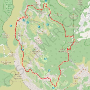 Trace GPS 🚶 Trace ,boucle GRR3 ,Tour du cirque de Mafate, itinéraire, parcours