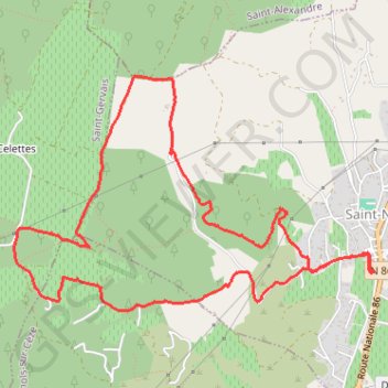 Trace GPS Saint Nazaire par les fonts, itinéraire, parcours