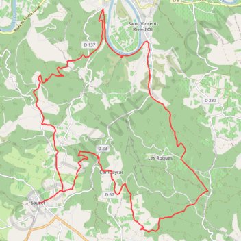 Trace GPS De Sauzet à Luzech, itinéraire, parcours