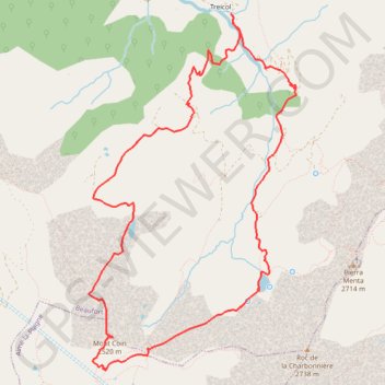Trace GPS Le Mont Coin - Treicol, itinéraire, parcours