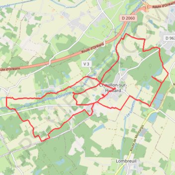 Trace GPS Chevillon sur Huillard (Loiret), itinéraire, parcours