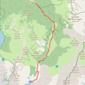 Trace GPS Orlu - En Beys, itinéraire, parcours