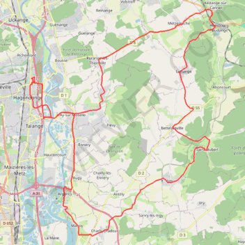 Trace GPS Vers la Canner, itinéraire, parcours