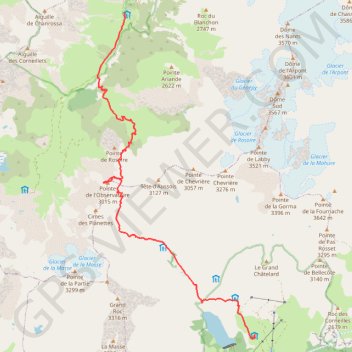 Trace GPS Le tour des glaciers de la Vanoise, itinéraire, parcours