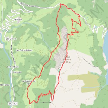 Trace GPS Autour de la Roche Parstire - Beaufort, itinéraire, parcours