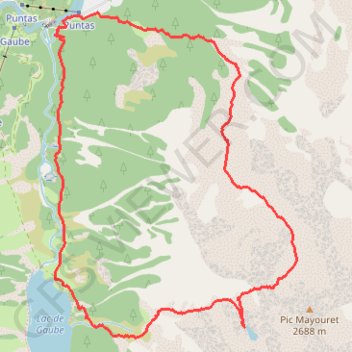 Trace GPS Col du Mayouret et Badette de Labassa, itinéraire, parcours
